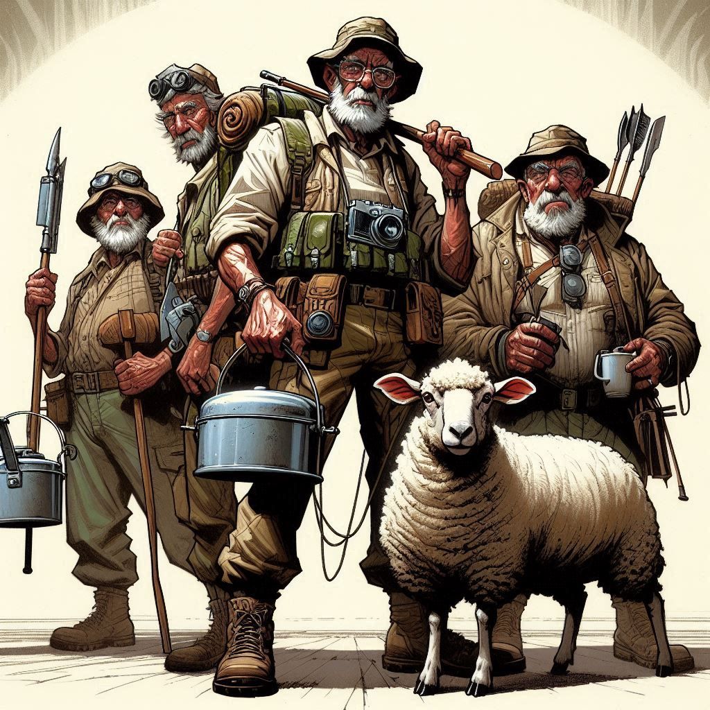 Armed with a kettle, a compass, and a sheep named Soufflé, they were ready for the wild unknown - or at least a decent p...
