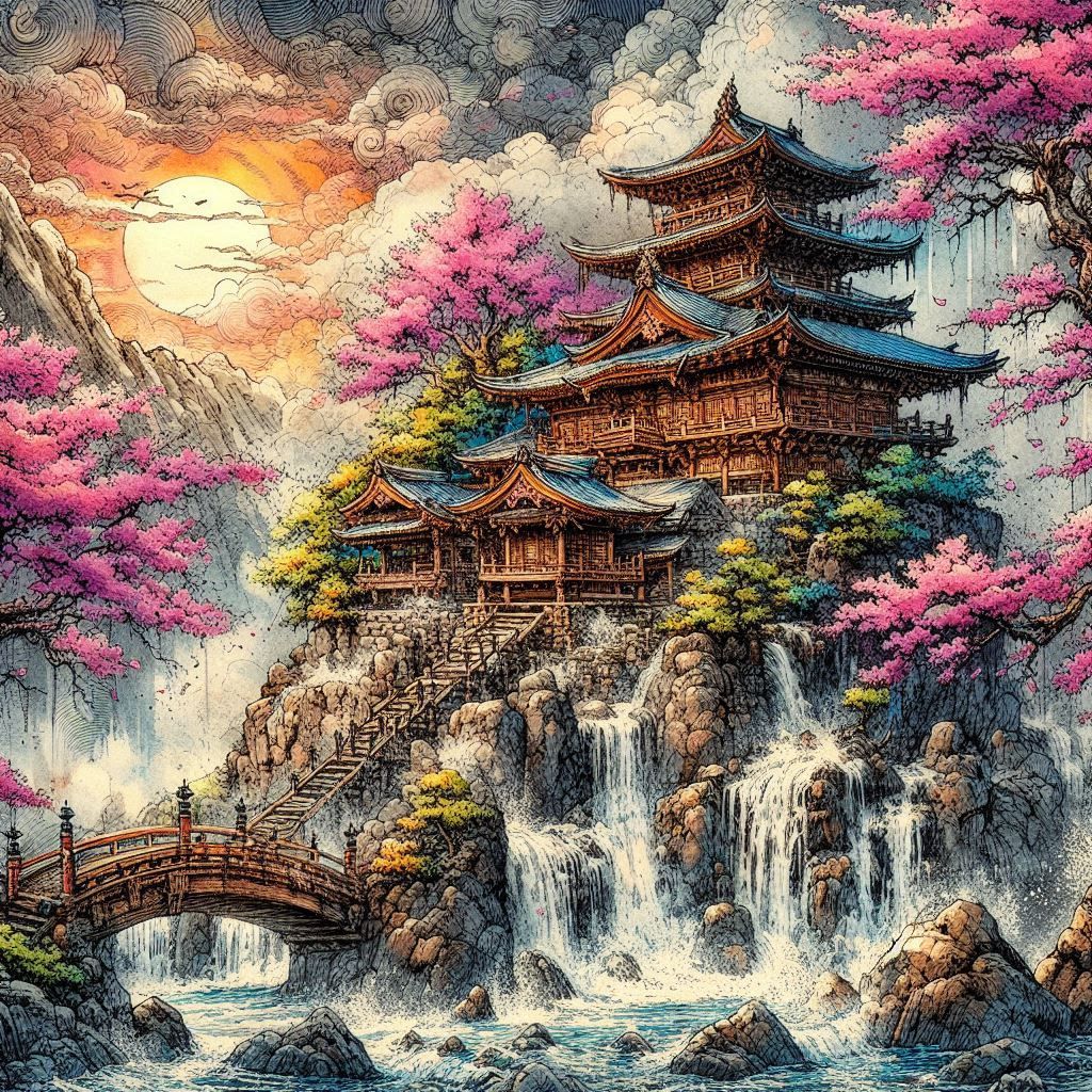 Sanctuary of the Cascading Cherry Blossoms