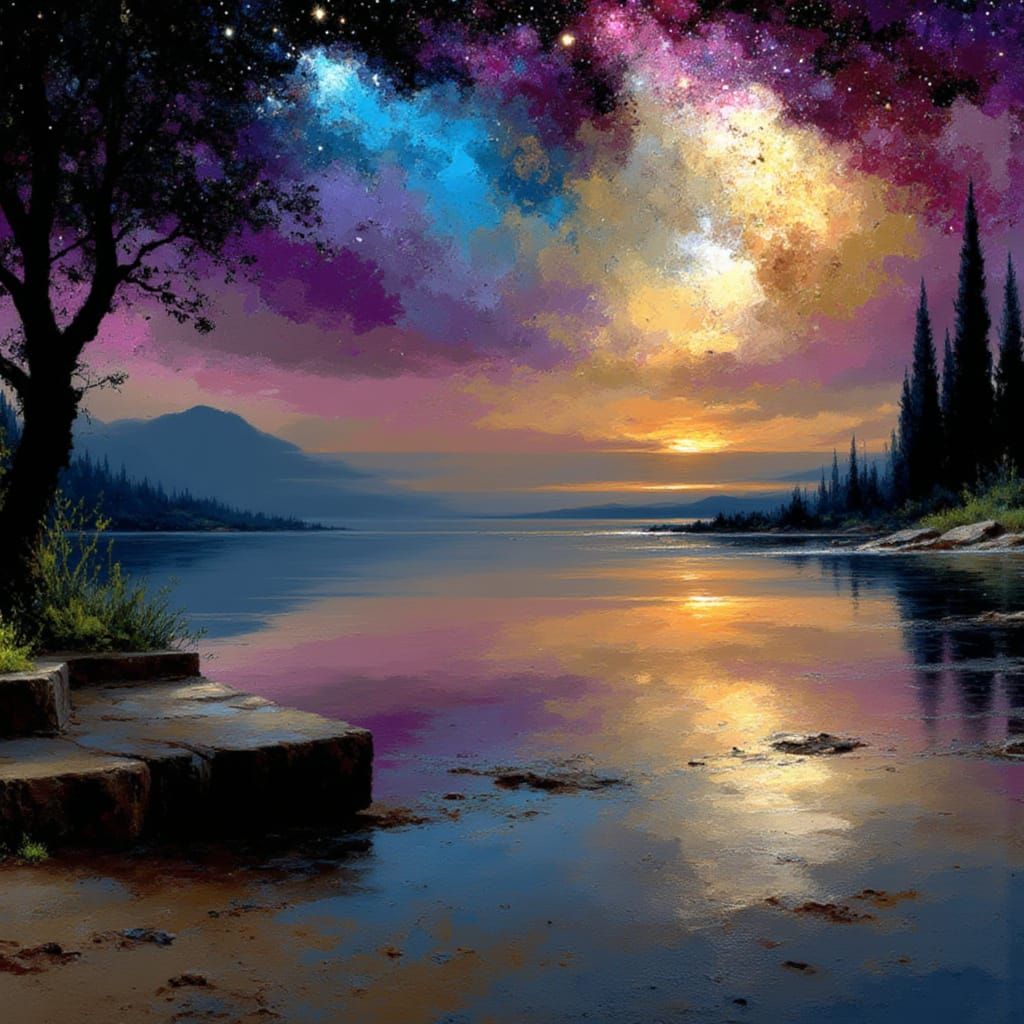 Imagine in the style of <lora:Imagine:1.5> Deep chromatic wheel Fantasy realm