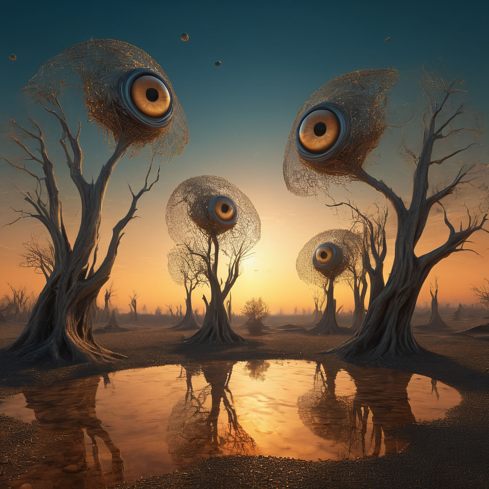 Sunset on cyclops-tree world