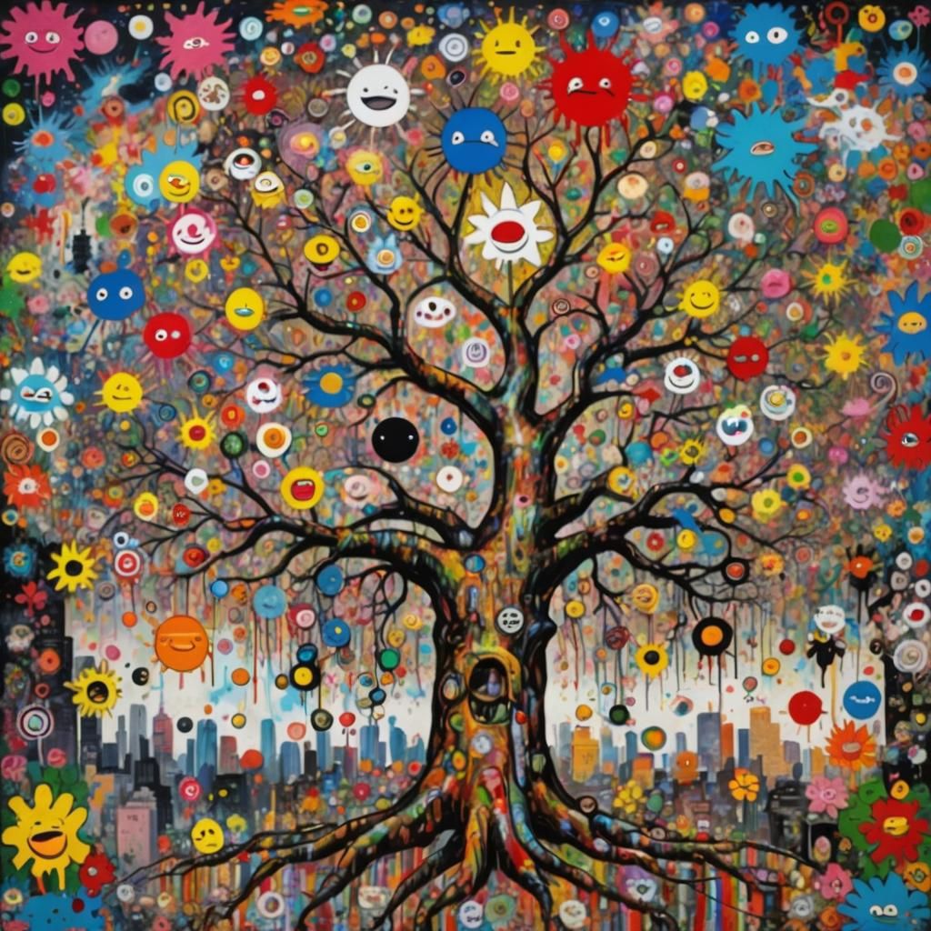The Sunshine Tree: Monet X Takashi Murakami X Basquiat: Pain...