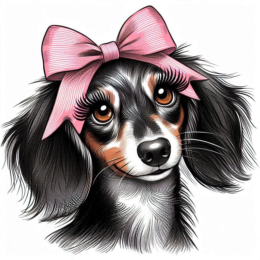 dachshund - sketch drawing