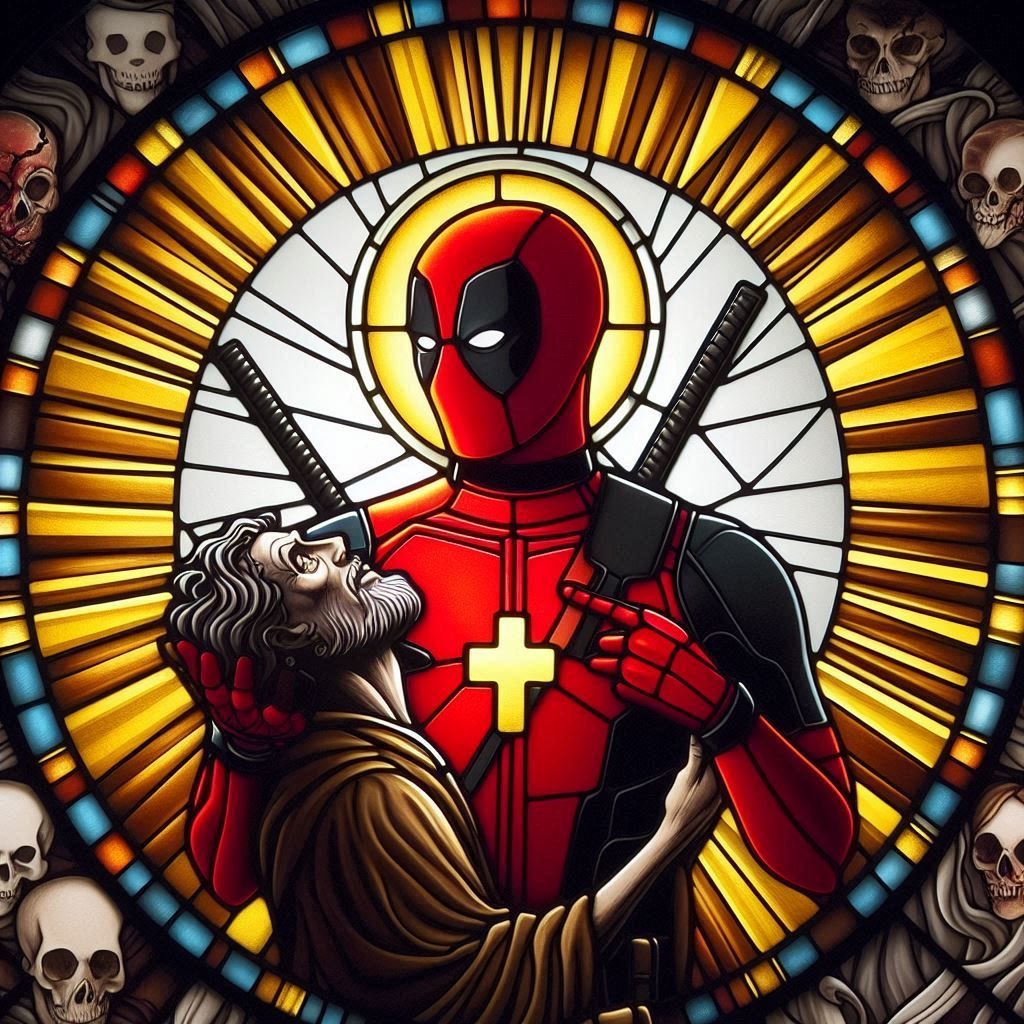 Marvel Jesus Stain glass windows