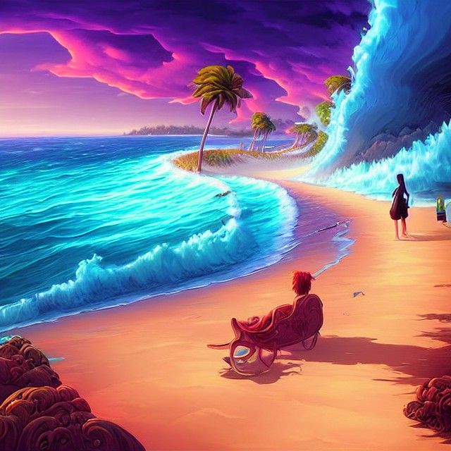 Beach fun ai generated artwork nightcafe creator