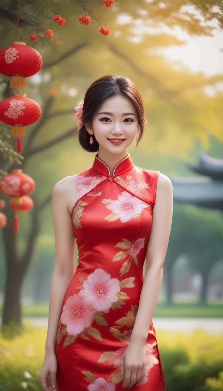 Lady in qipao