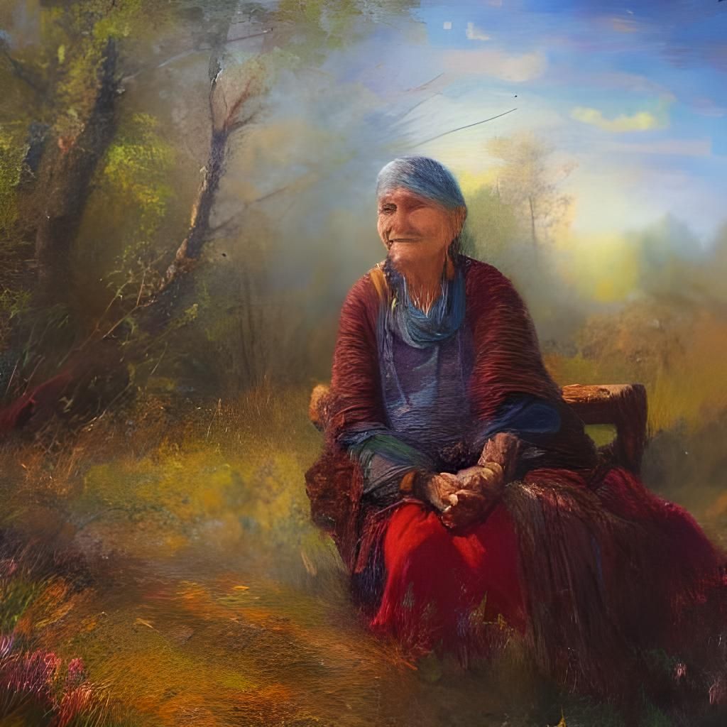 Gypsy Wagon Sunrise: Impressionistic Wisdom and Serenity