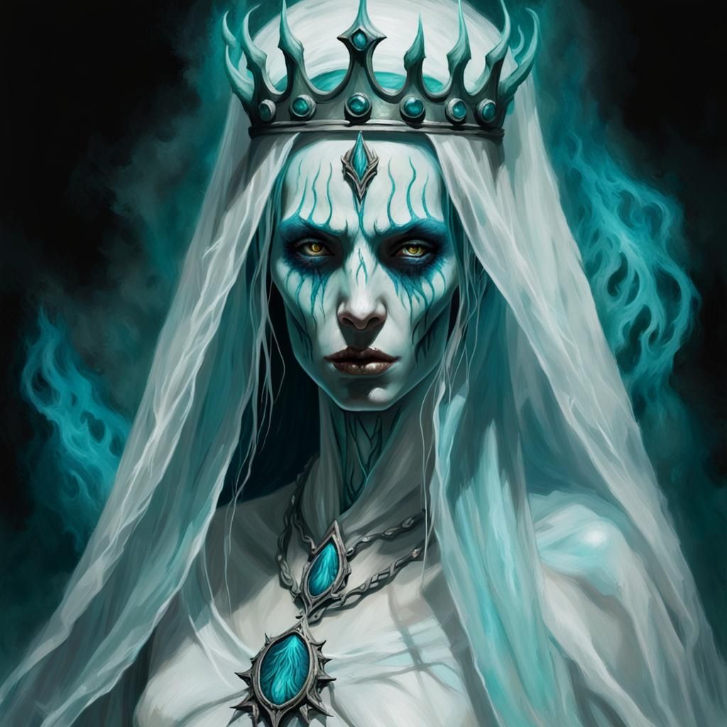 Portrait Painting of Lady Olynder the Mortarch of Grief