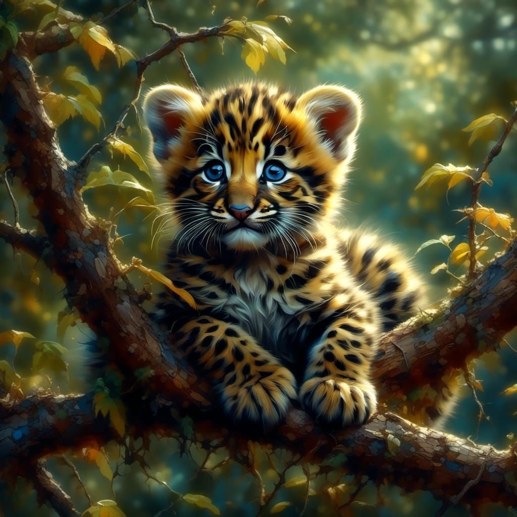 Baby Leopard  by @AliceIsWonderful