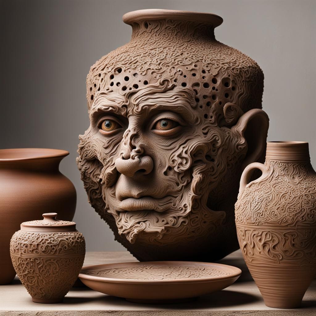 Clay Pot Head  by @Deborah Leone