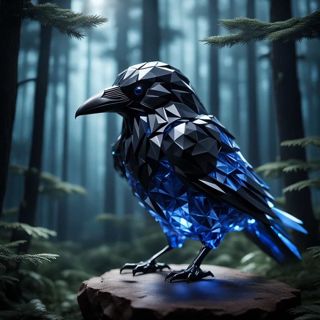 Crystal Raven  by @Chief_Runs-with-scissors