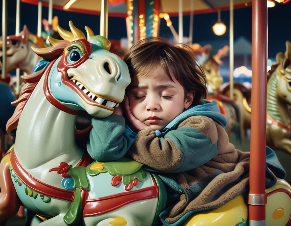 Dreaming on the Carousel  by @nafri