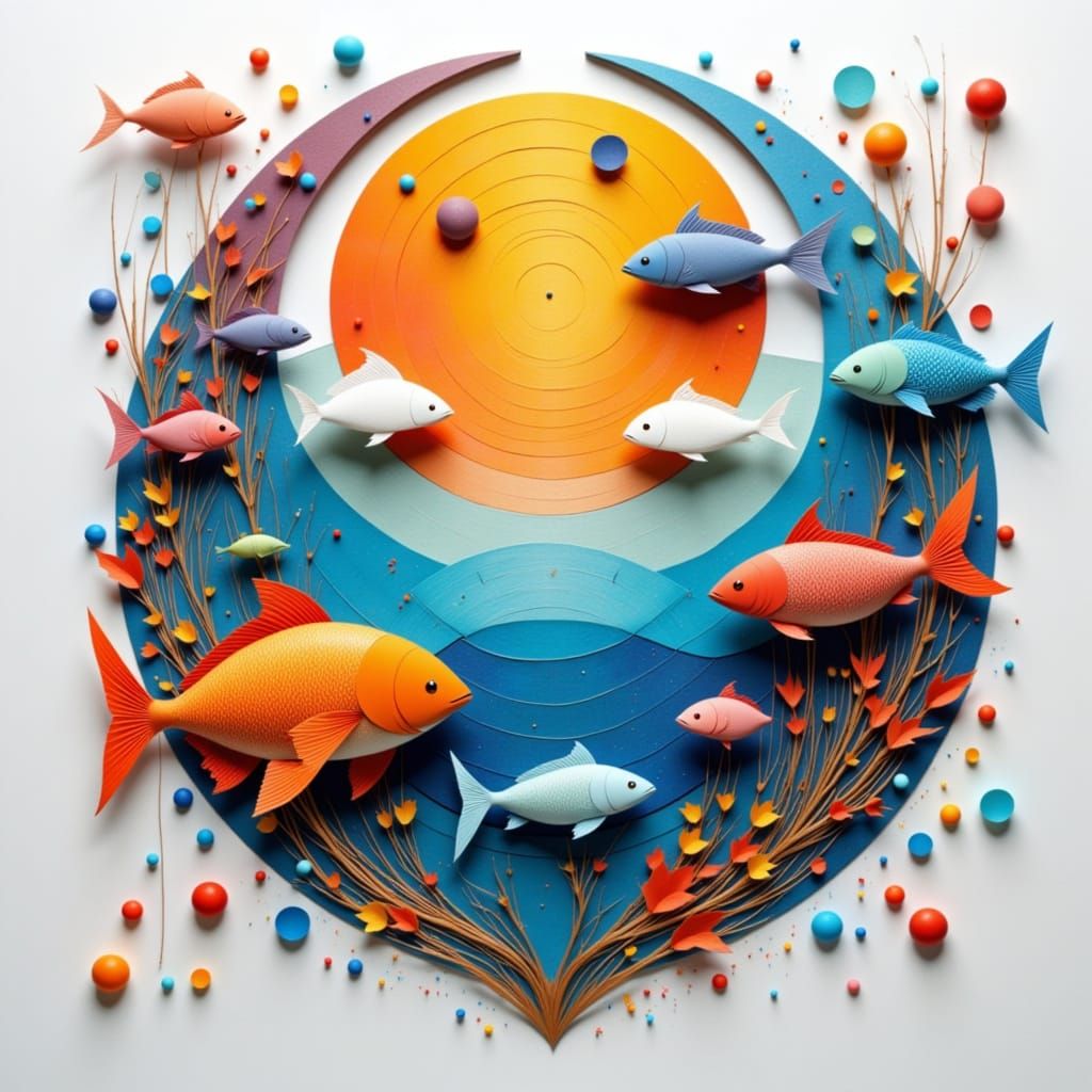 Kirigami, papercut technique, layered, detailed <lora:Earth and blends:1.0>