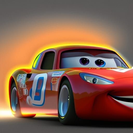 Lightning McQueen as a human AI Generated Artwork NightCafe Creator