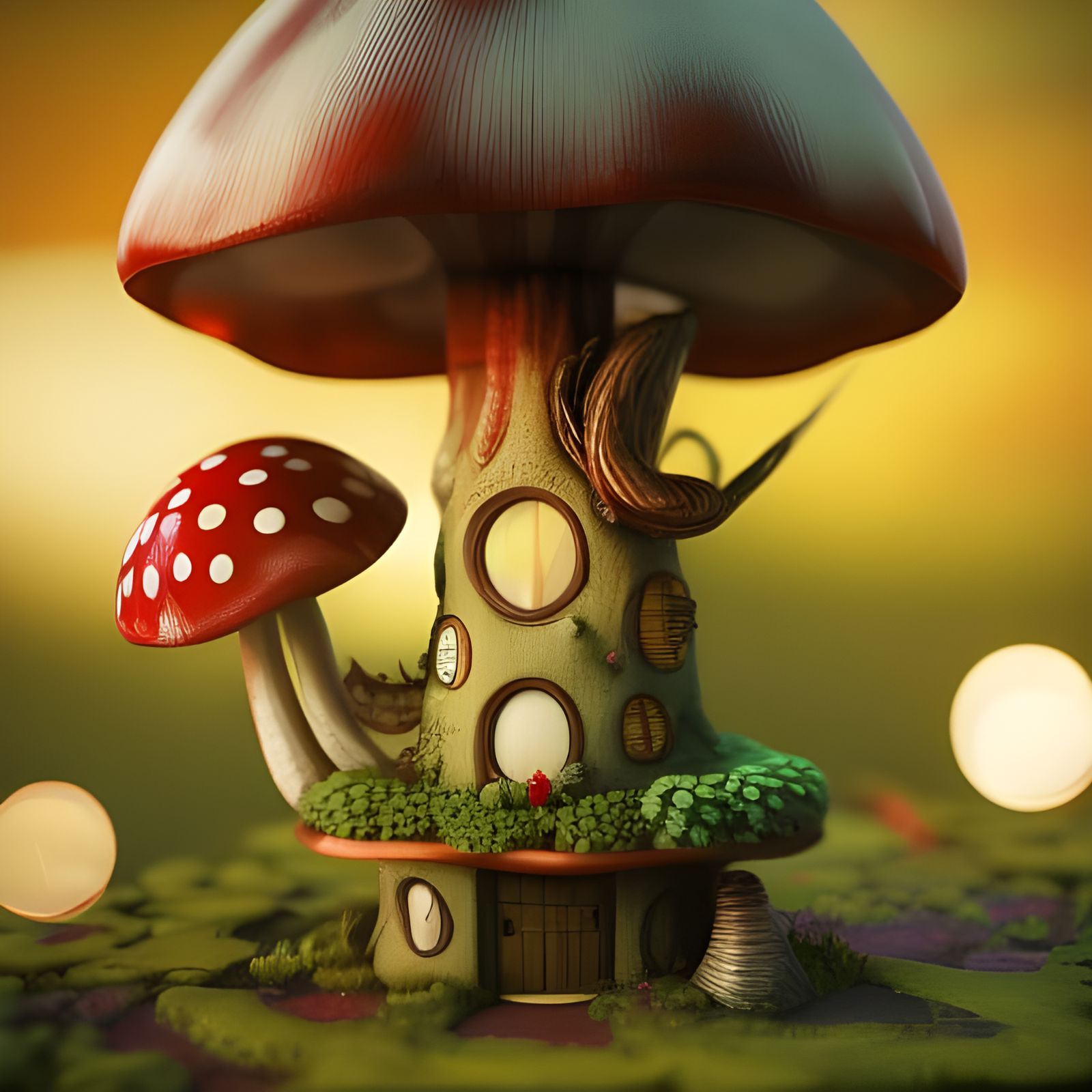 Mushroom Maison 🍄🏠 - AI Generated Artwork - NightCafe Creator