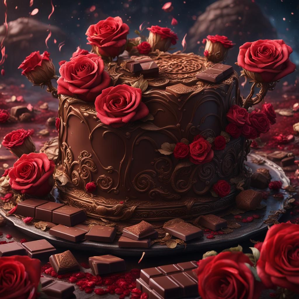 chocolate and roses for the univers queen  by @The universe queen