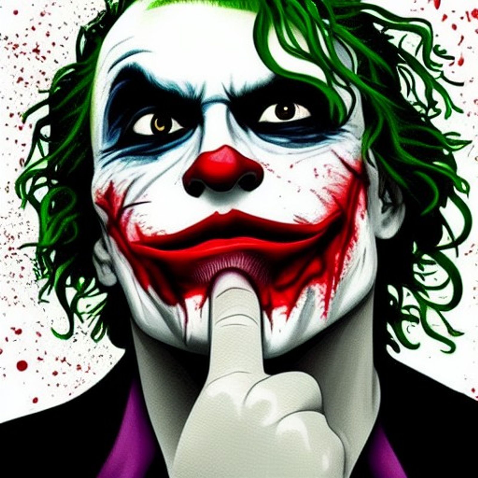 The joker bleeding madness out of his eyes - AI Generated Artwork ...