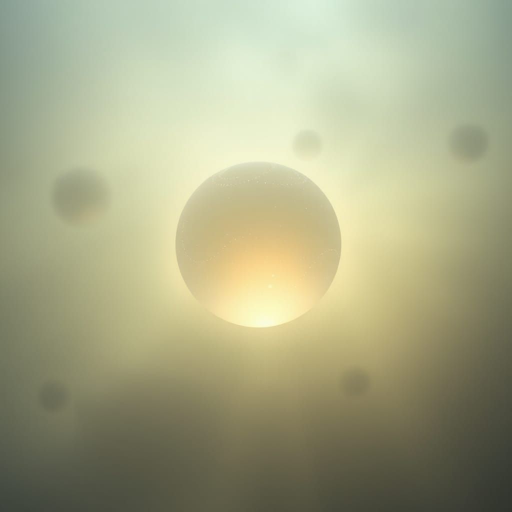 Translucent Orb in Ethereal Light, Surreal Mysticism