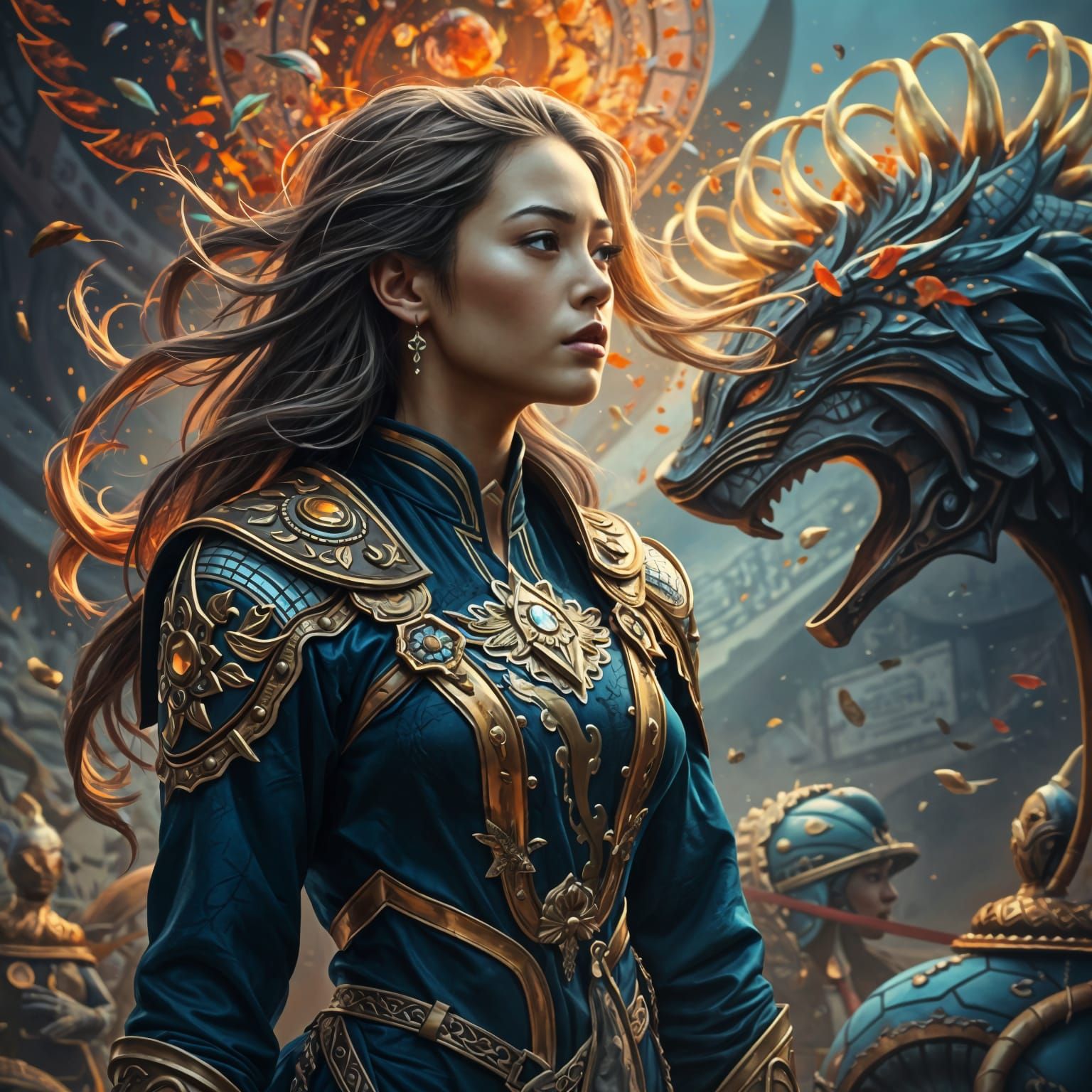 Cambodian Hyperrealistic Youth in Vibrant Digital Matte Pain...