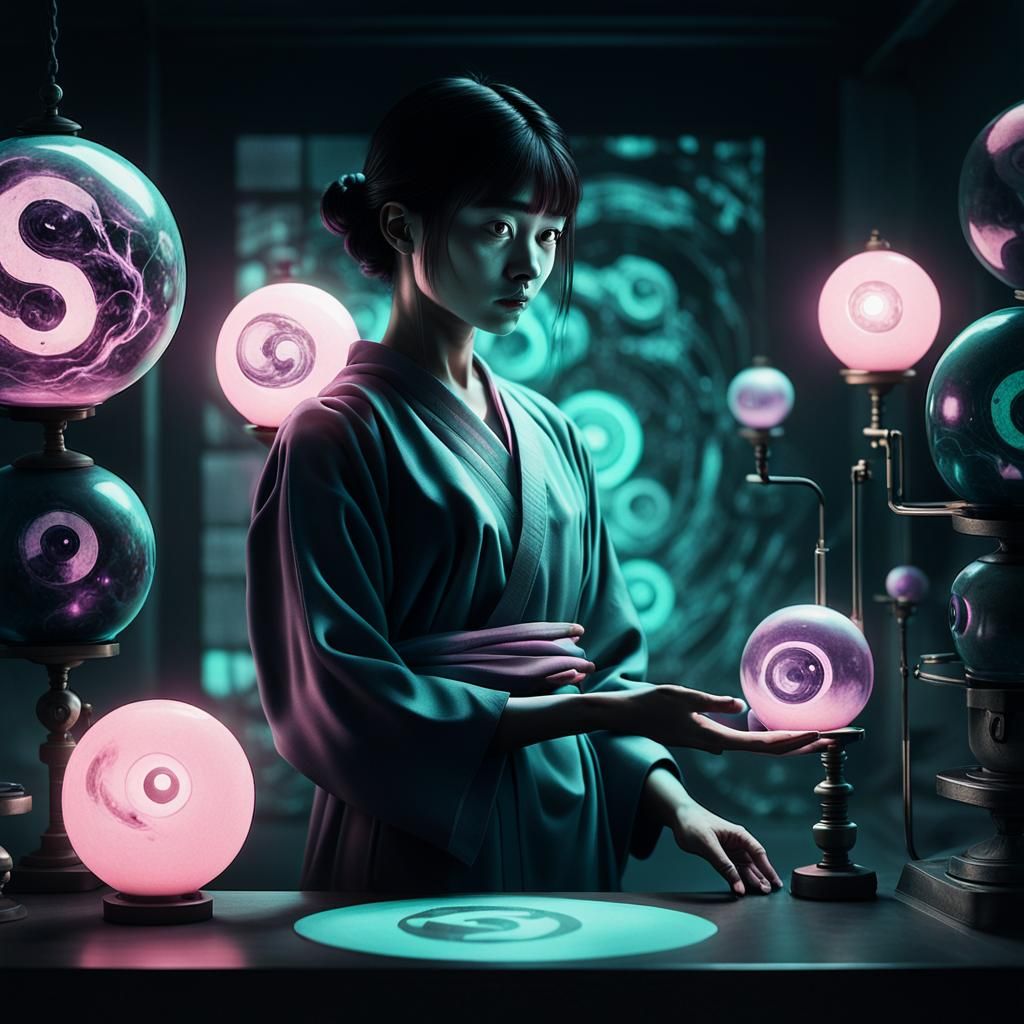 ying yang, gloomy, Art Hoe, Artwork, long shot, Unreal Engin...