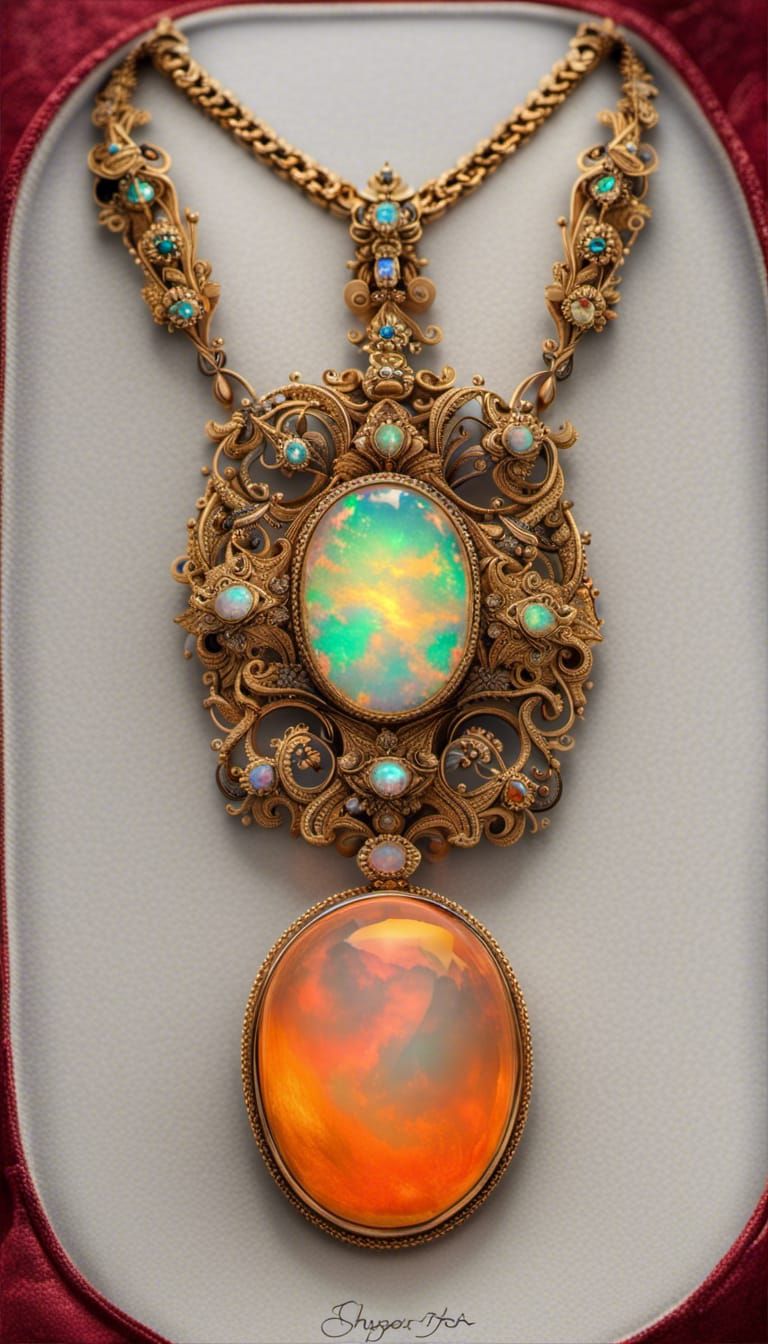 Fire Opal Necklace 