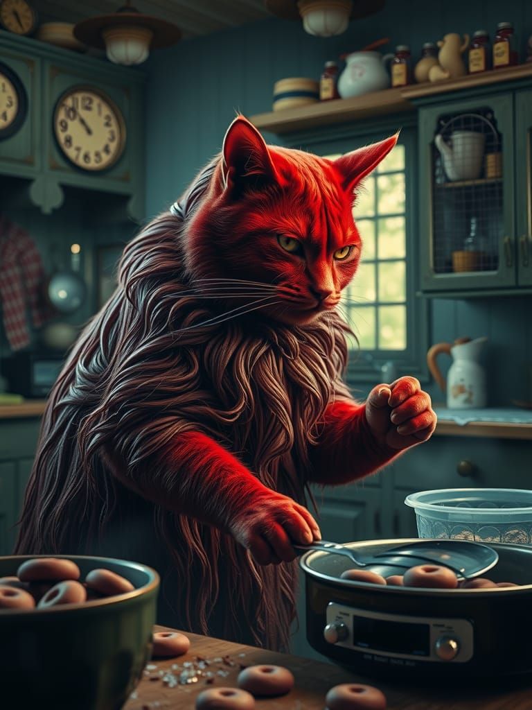 Cat  cooking 🍳