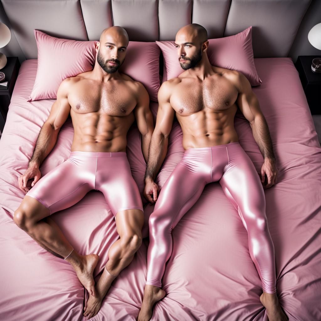 men on a bed