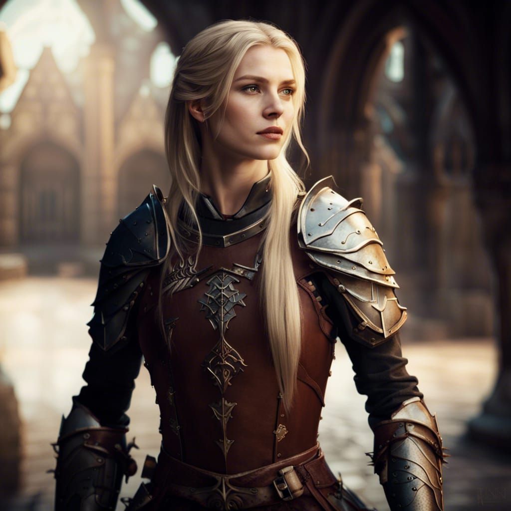 Young Blonde Female Cleric - AI Generated Artwork - NightCafe Creator