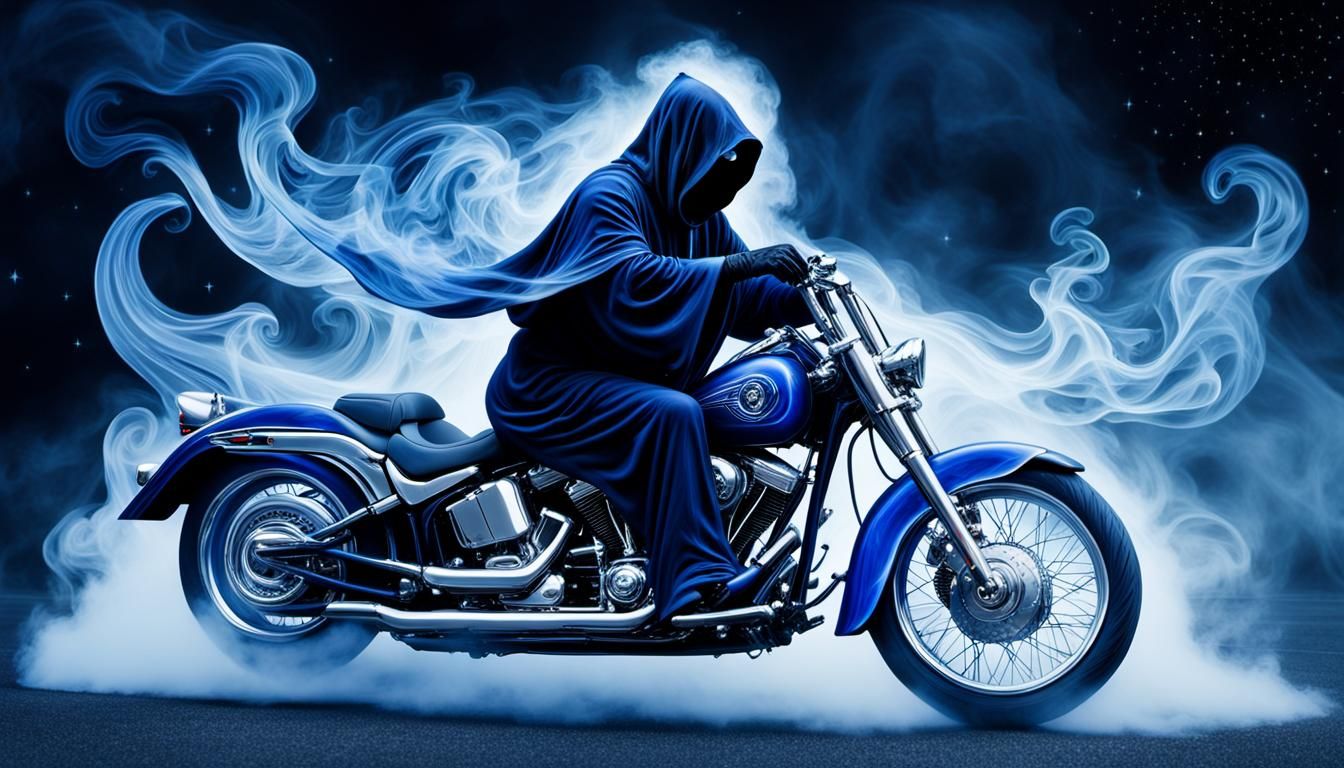  ghostly reaper riding   by @Kitty
