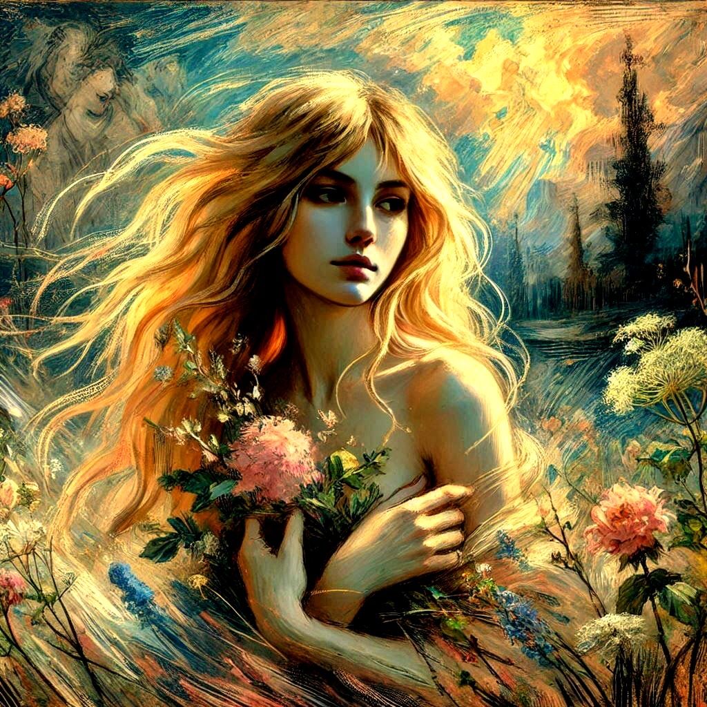 Petals of Memory: Her Heart in Full Bloom
