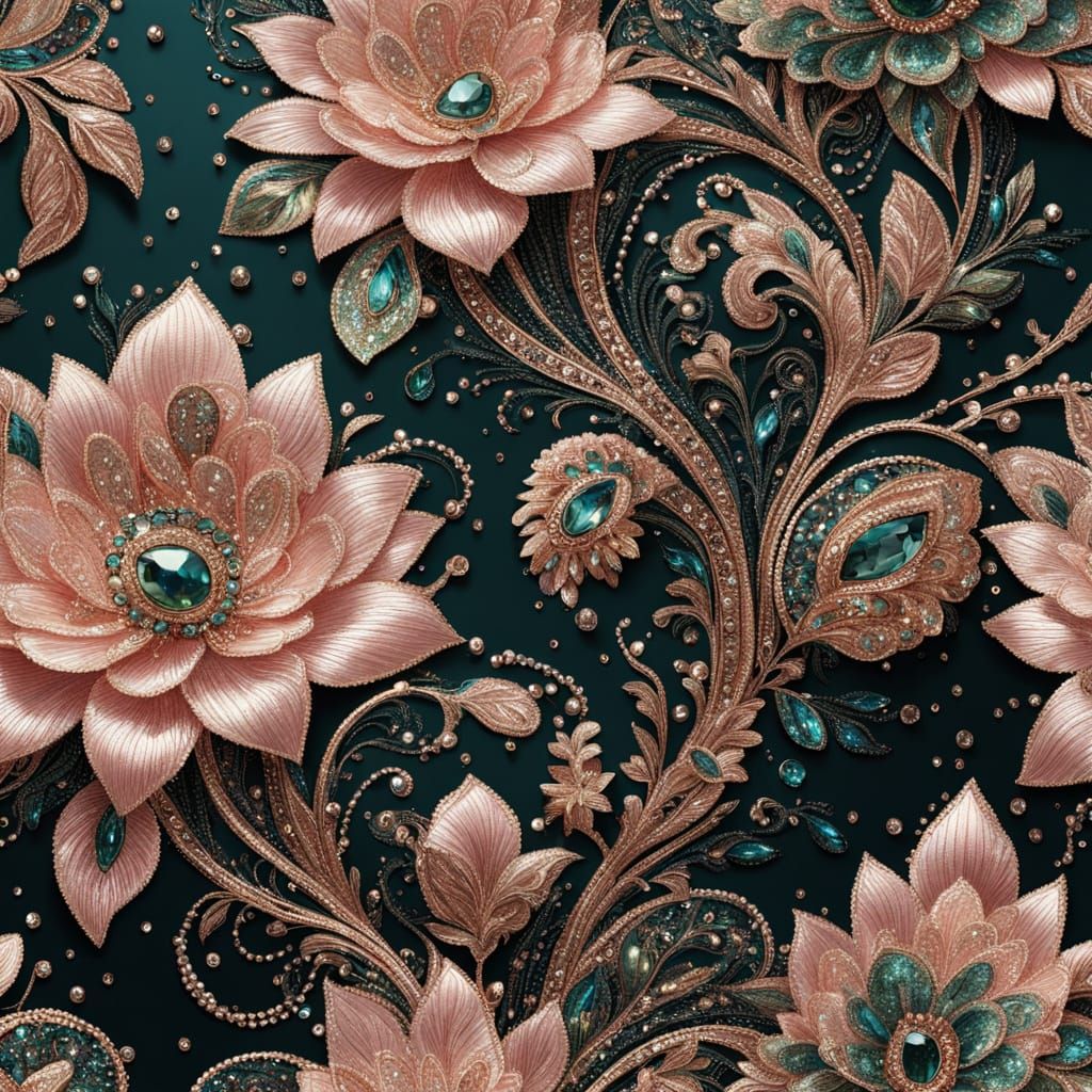 Sequins and embroidery -6 likes  by @HecateWayne