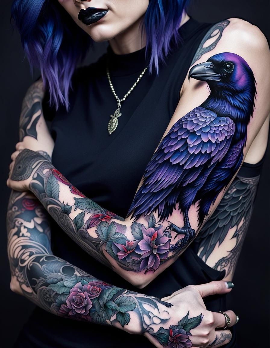 Tattooed goth girl 1