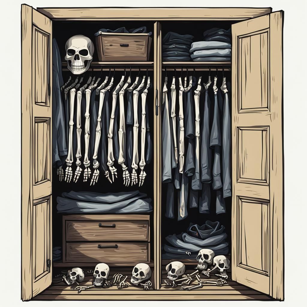 skeleton in the closet epic realistic