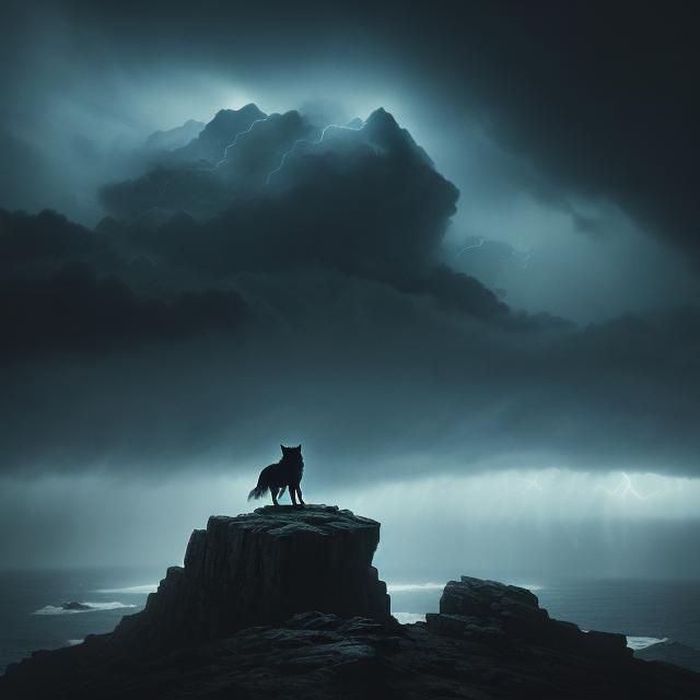 Howling Wolf Ligthing storm