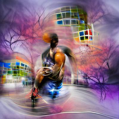 NBA player Scottie Barnes playing basketball photoillustrati...