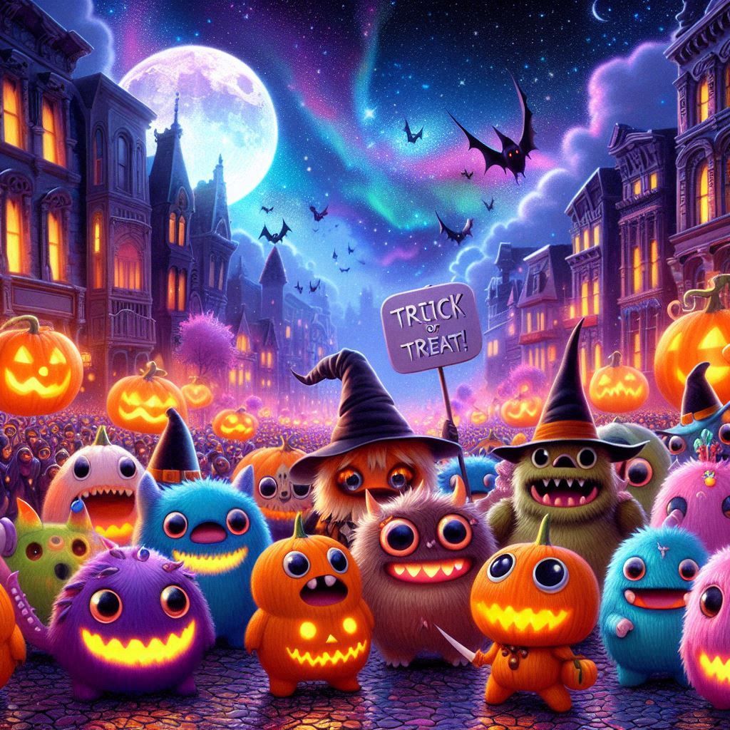 A western monsters parade, reference to "Hyakki Yagyō", dres...