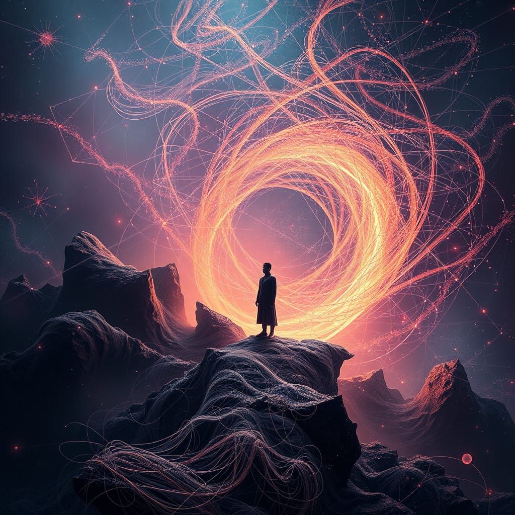 Surreal Quantum Realm in Hyperrealistic Style