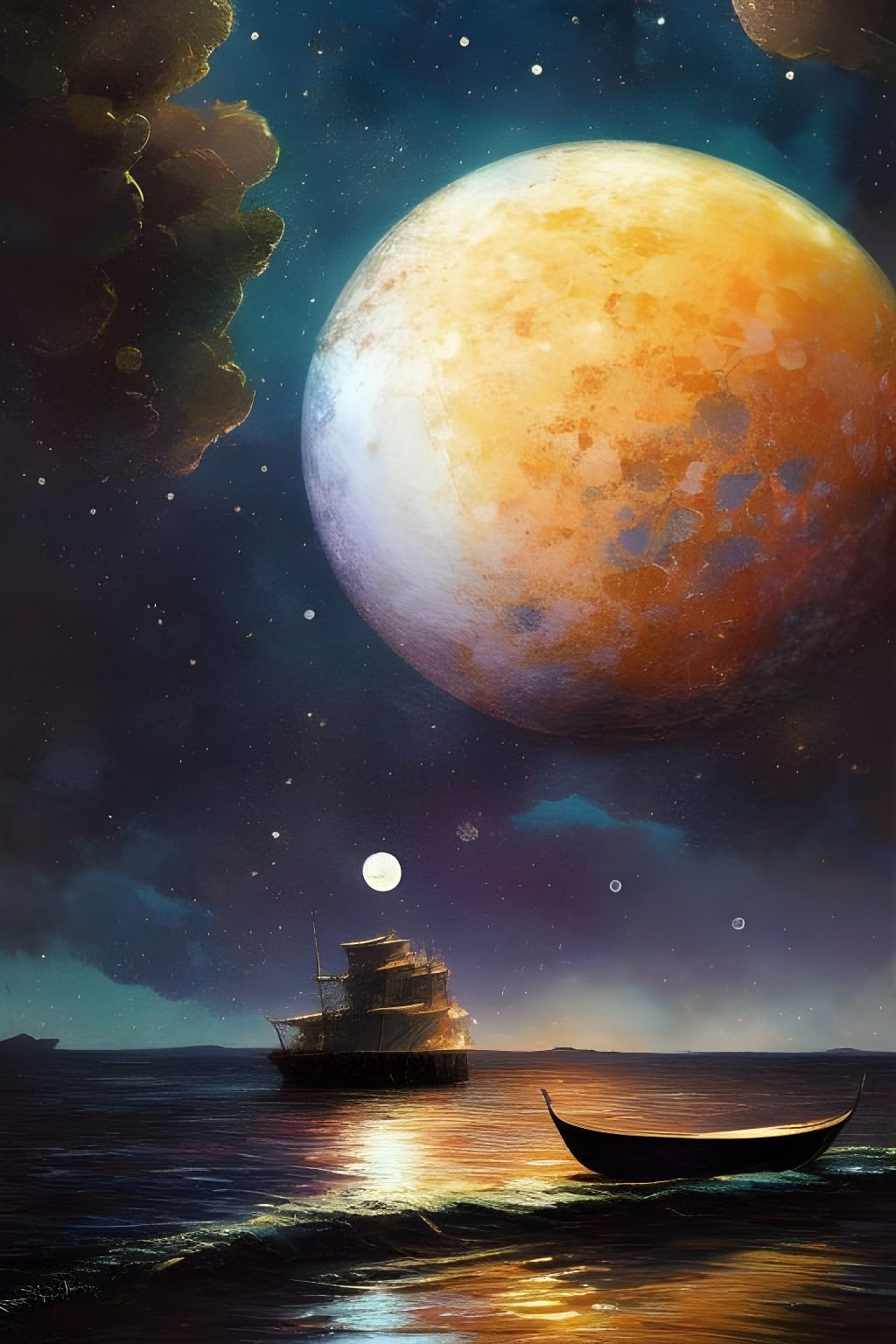 Guiding Moonlight - AI Generated Artwork - NightCafe Creator