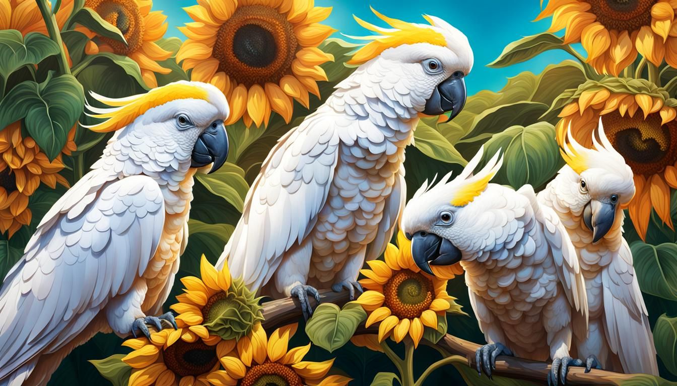 Cockatoo party AI Generated Artwork NightCafe Creator