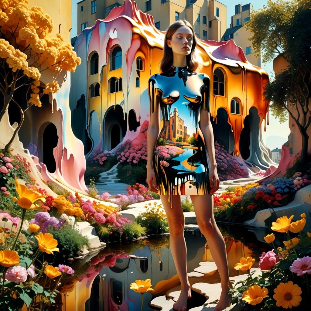 Surreal Beauty in Photorealistic Dreamscape