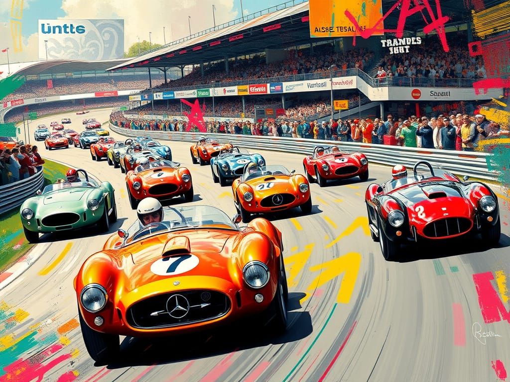  1950's motor race at  Brands Hatch   by @rallyman