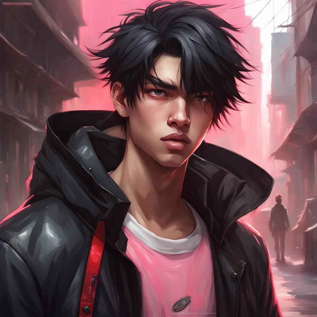 a thailand 15 yr old cool guy his hair is balck and ihas fri...