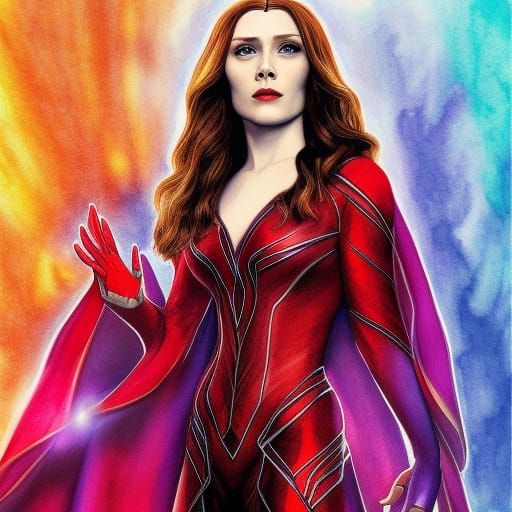 Scarlet Witch aka Wanda Maximoff - AI Generated Artwork - NightCafe Creator