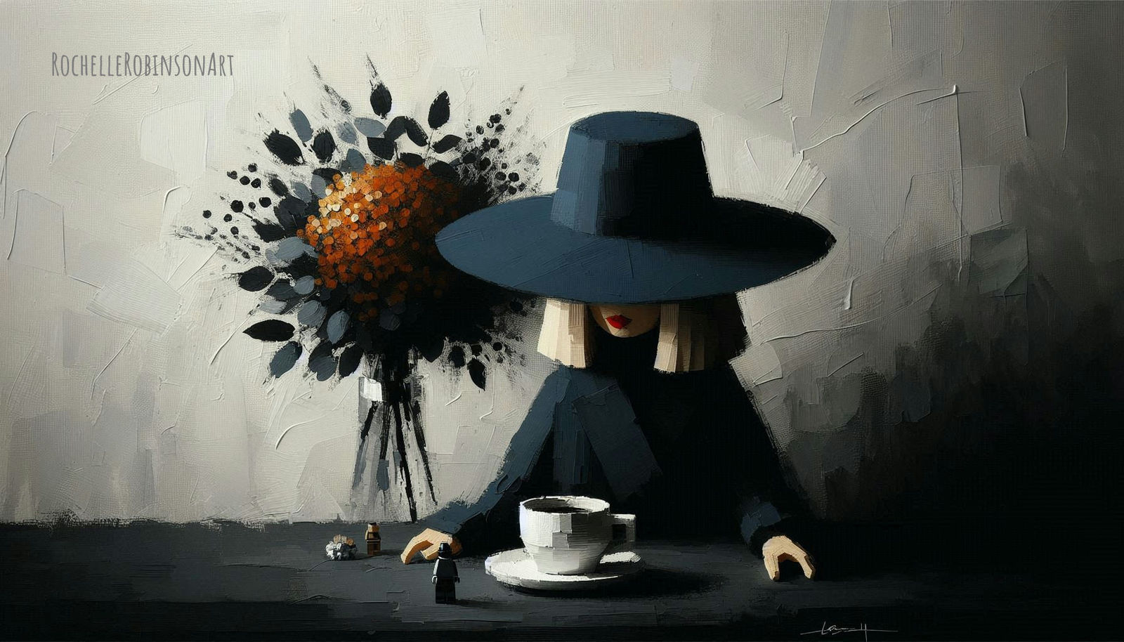 A Mysterious Woman - Lego Art