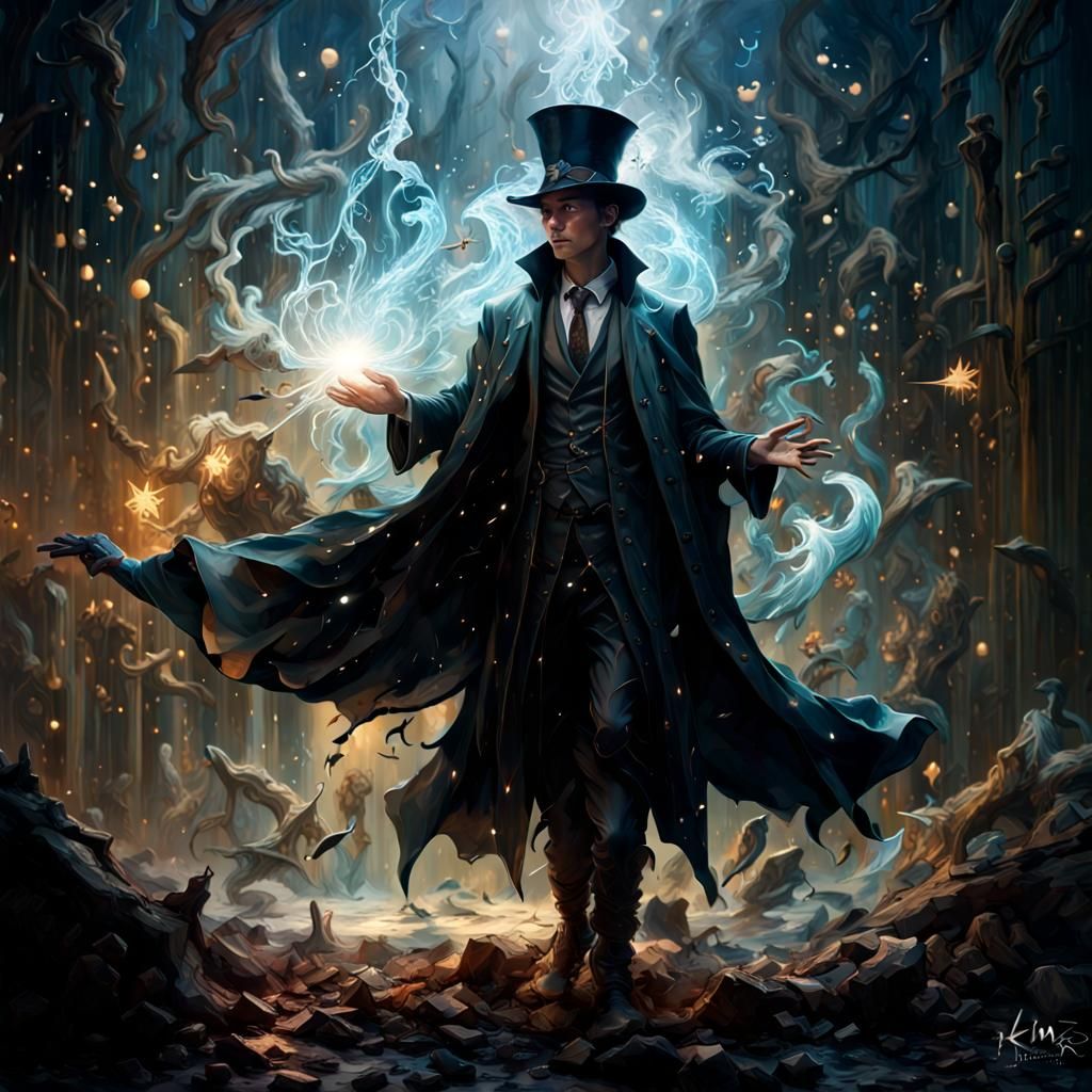 The powerful sorcerer can change the world with his spells. Challenge  by @undefined