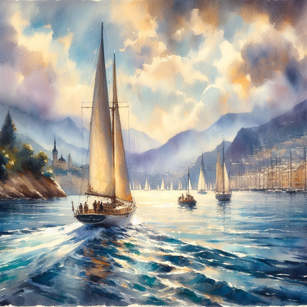 sailing in the bay