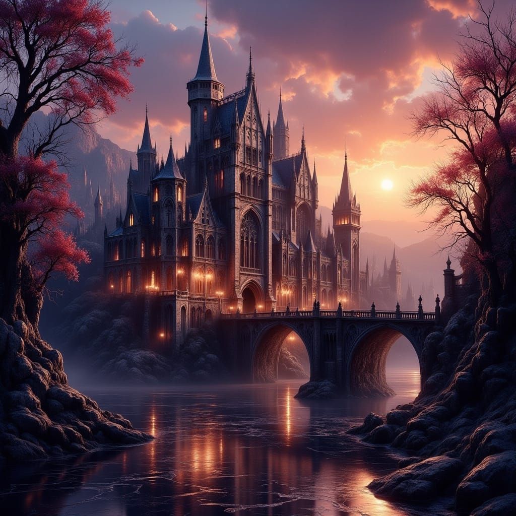 גשר למבצר בלילה