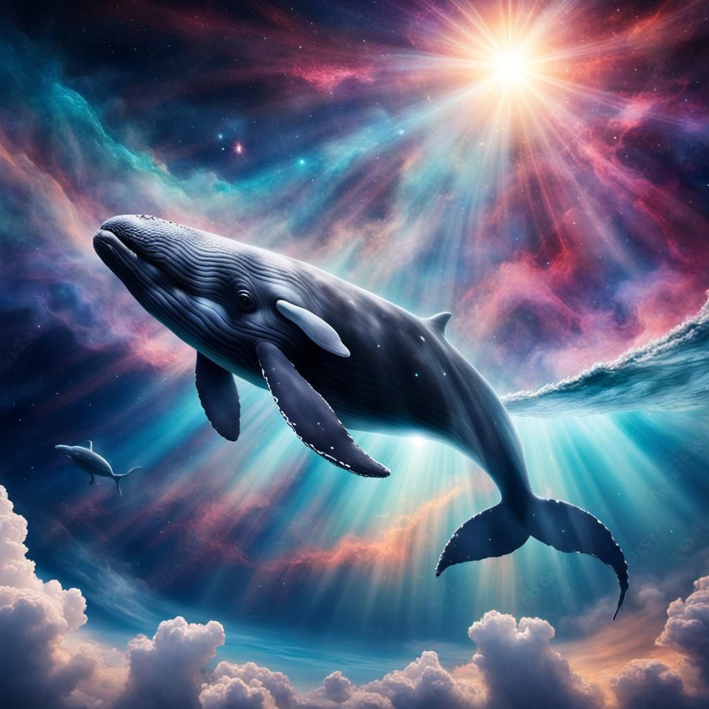 Journey of the Celestial Whale (series) - AI Generated Artwork ...