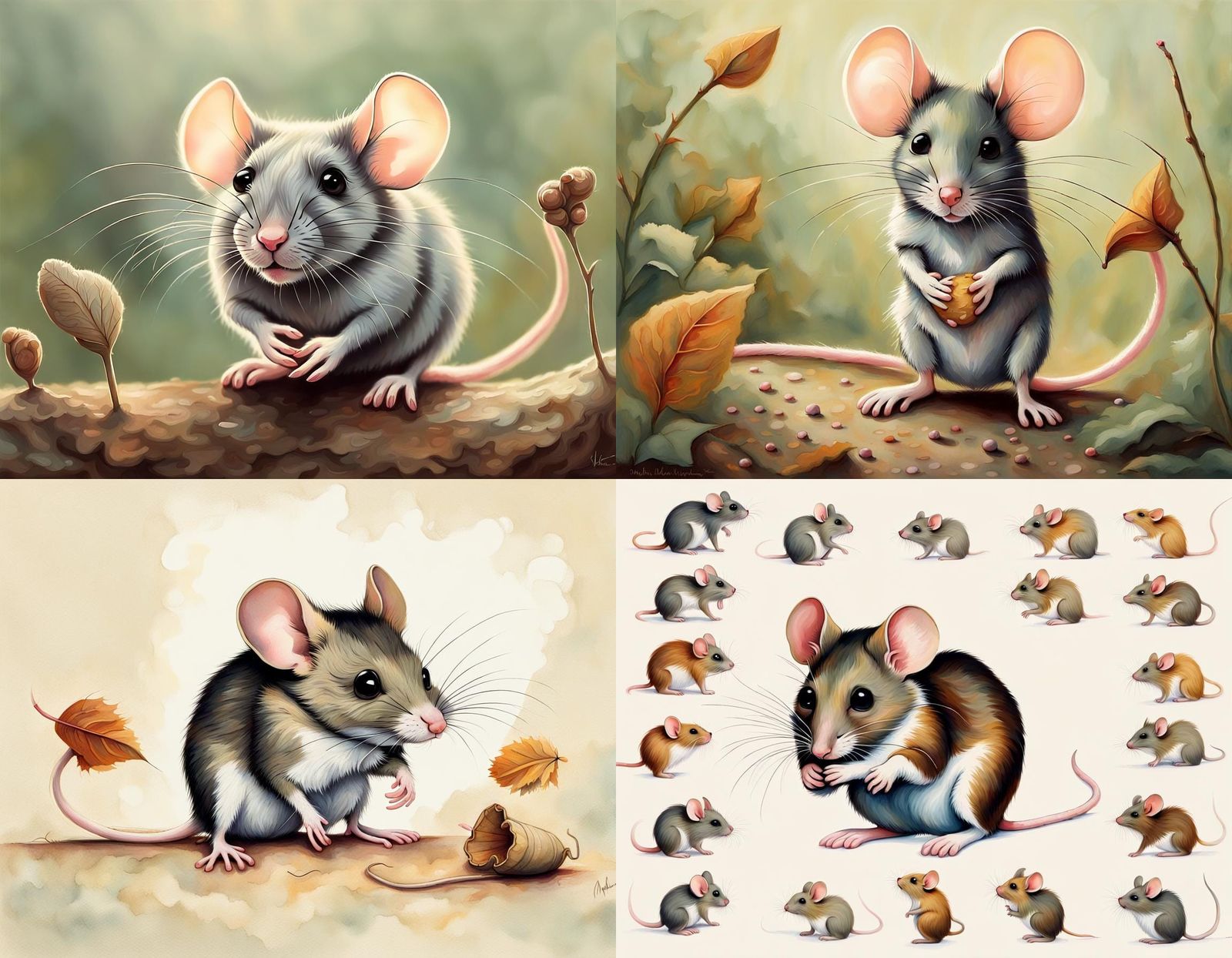 Artwork that captures the endearing qualities of mice, from ...