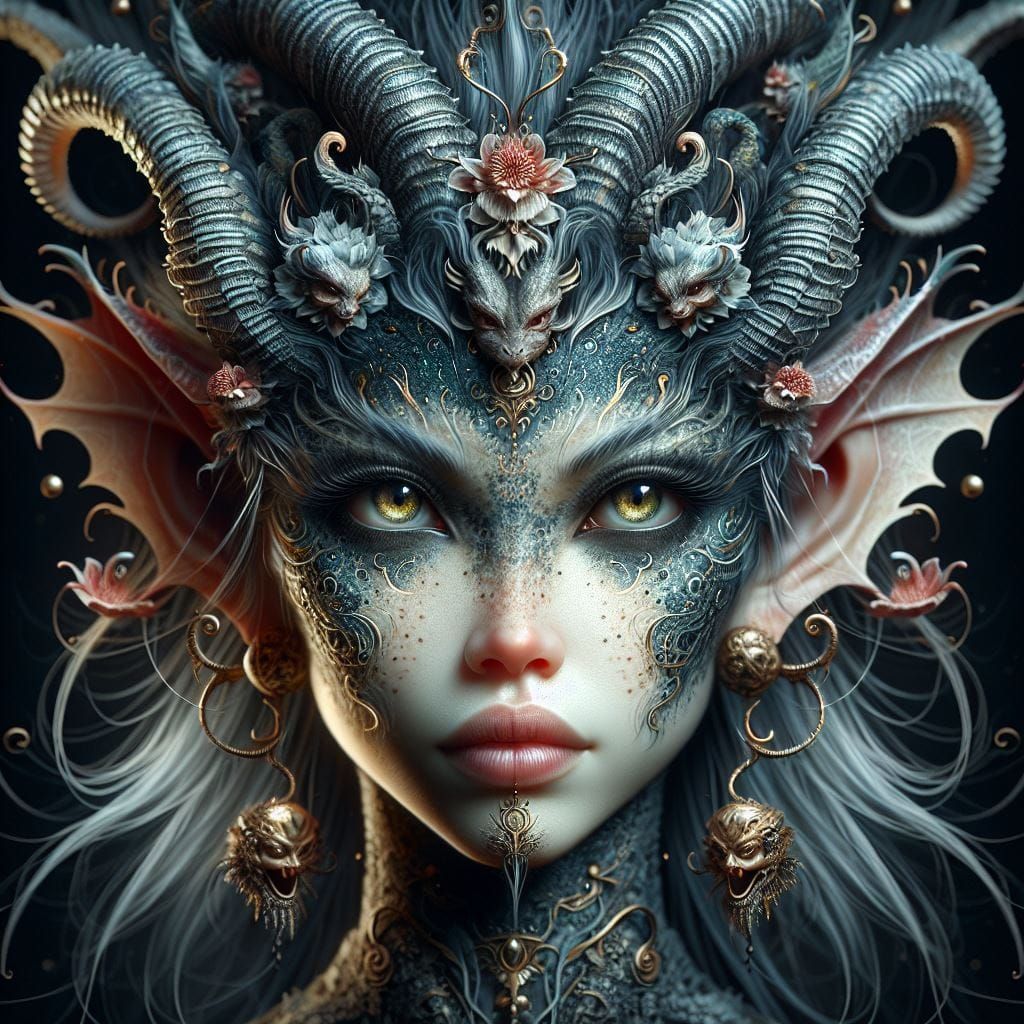 Bat Dragon Alien Elf Queen