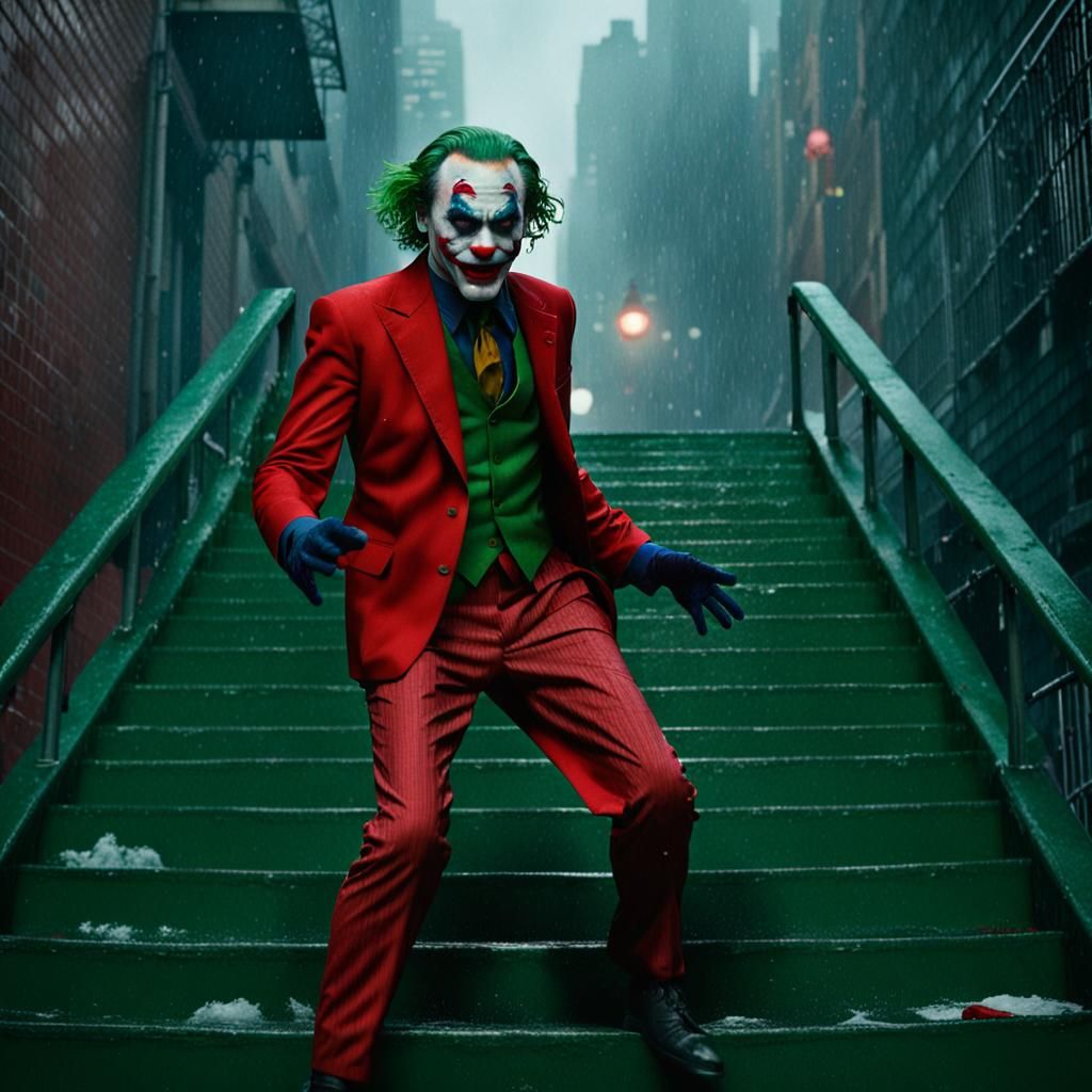 The Joker ( Dancing on the stairs in the Bronx )  by @Wasgij